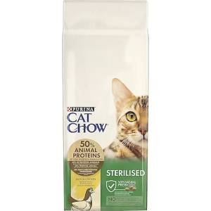 Purina Cat Chow Sterilized - Kısırlaştırılmış Kediler İçin Tavuklu Kedi Maması 15 Kg