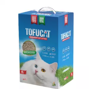 TofuCat, Topaklanan, Üstün Koku Hapsedebilen, Parfümsüz, Tuvalete atılabilen, Doğal, Tofu Kedi Kumu 8 Litre